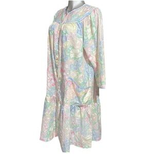 Models Coat Floral Pastel Button-Down House Dress MuMu Nightgown Loungewear OS